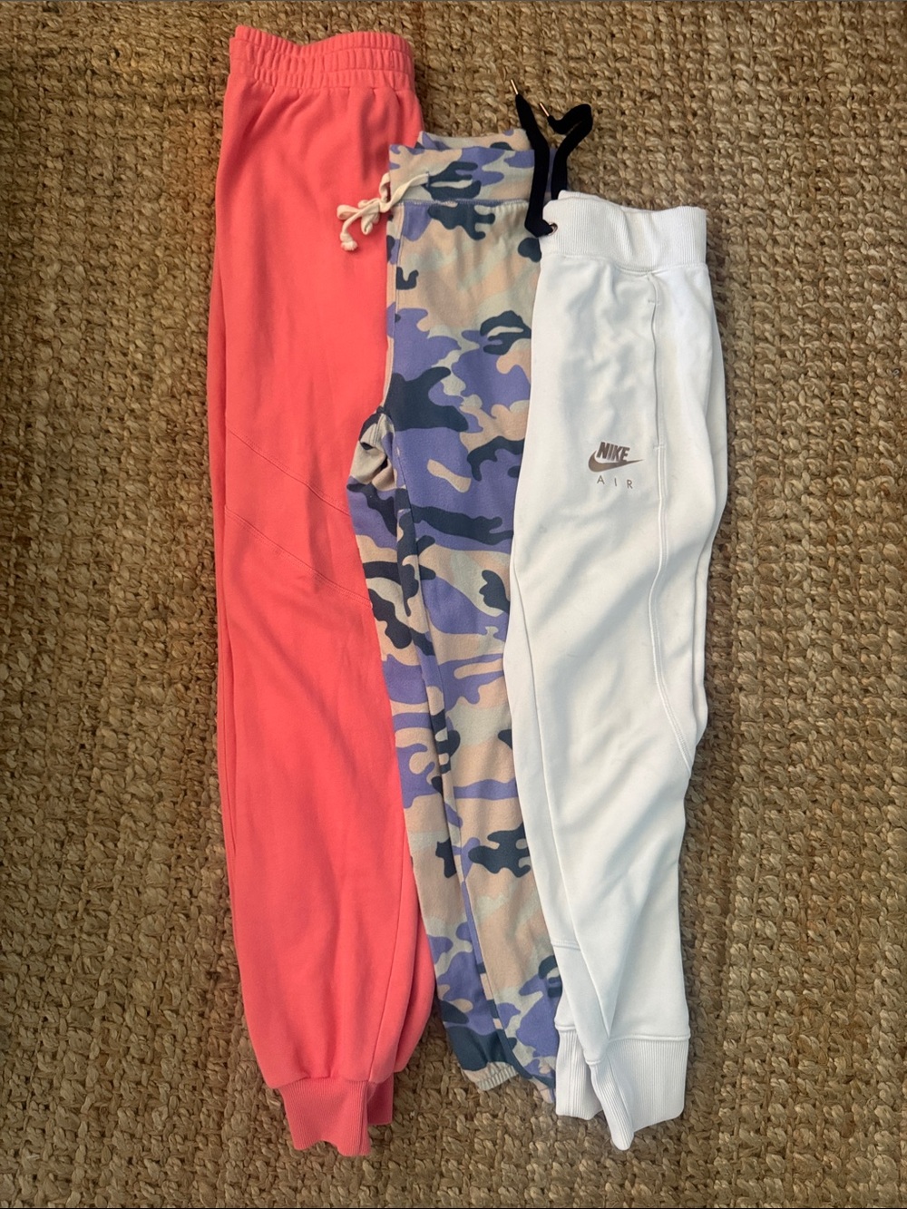 year of ours Nike Coral Pink camo Jogger sweats bundle
